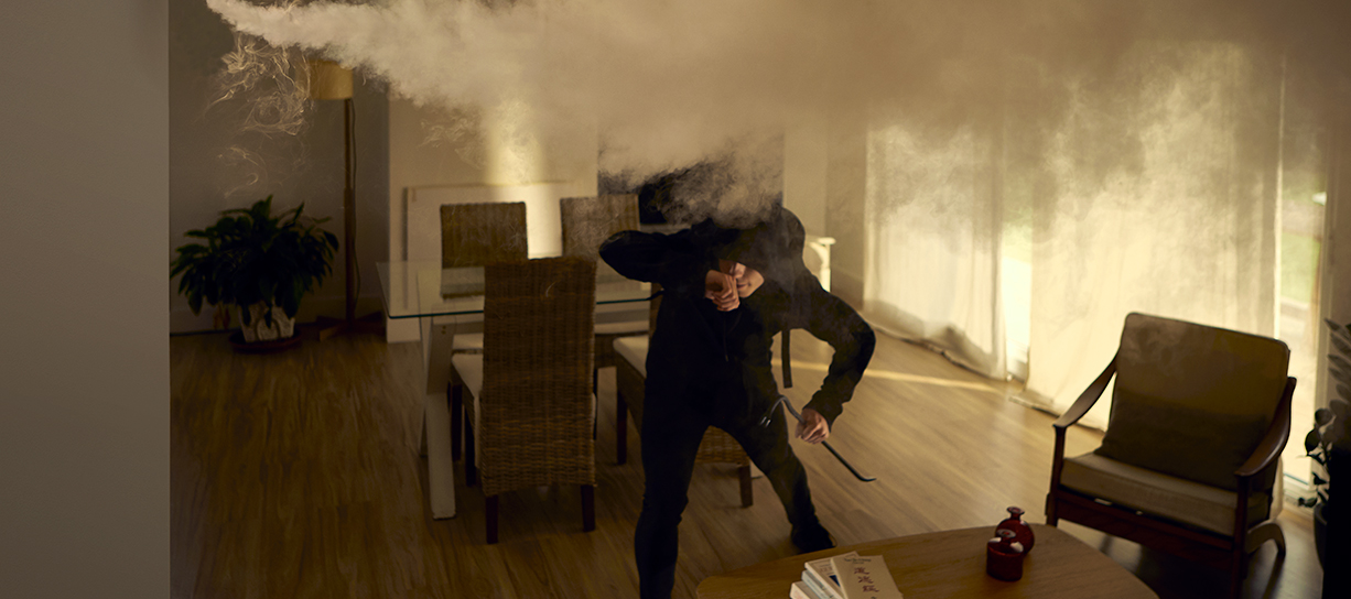 Einbrecher wird zur Flucht gezwungen