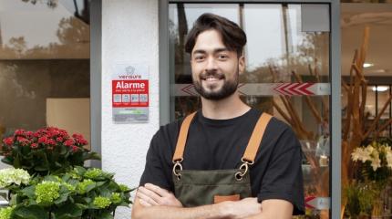 Verisure Alarmanlage im Einsatz in einem Blumenladen
